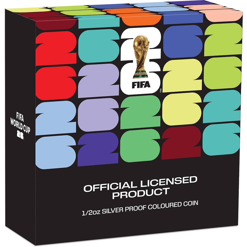 FIFA World Cup 2026™ 1/2oz Silver Proof Coloured Coin Shipper