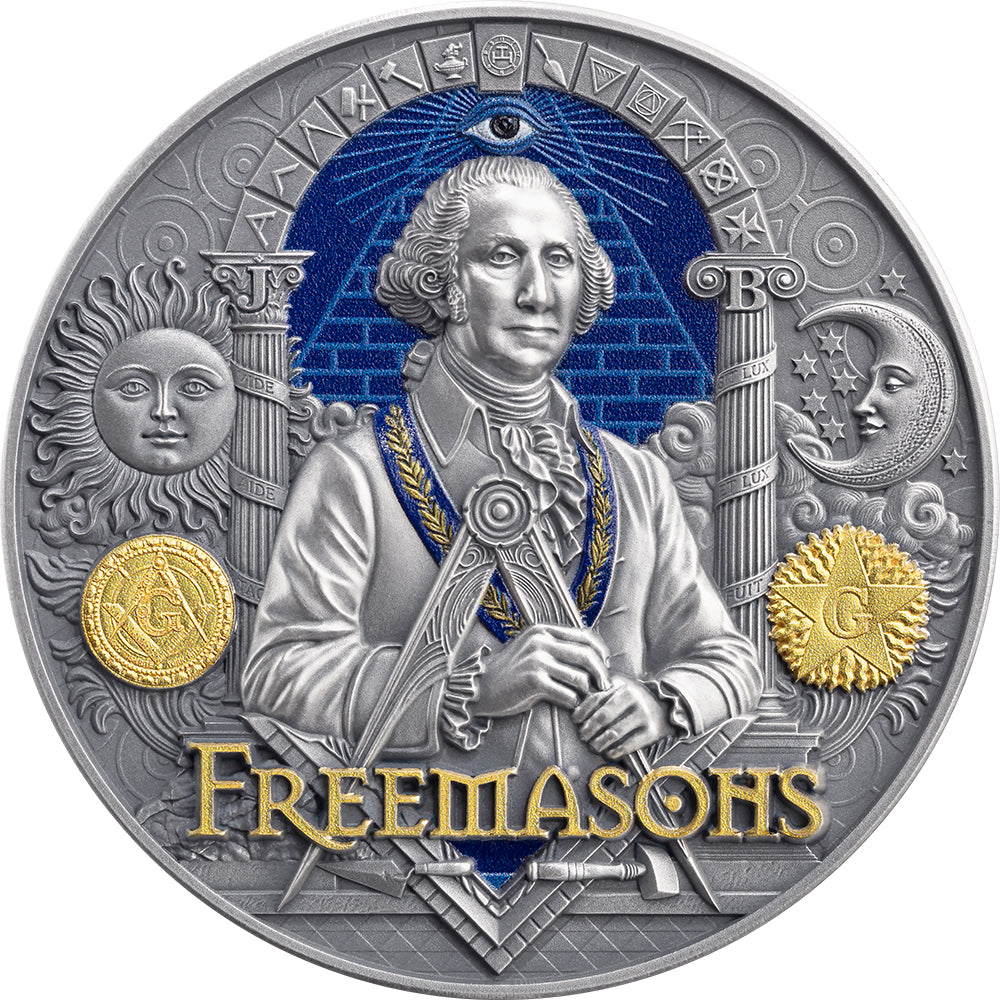 Freemasons 2oz Silver Antique Coin