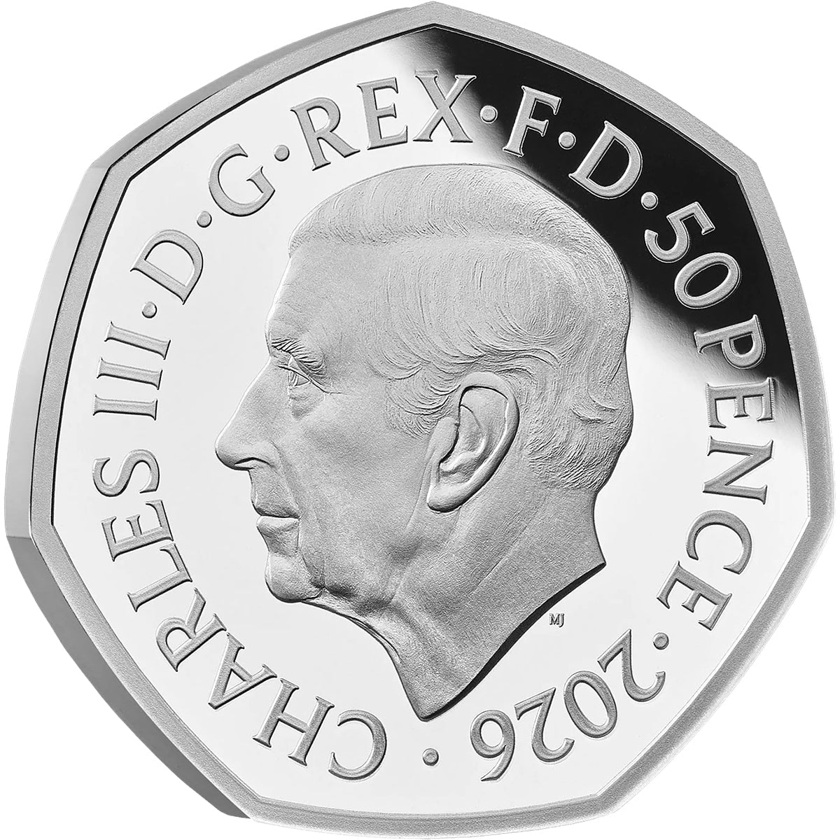 Game Of Thrones (Fire) 2026 UK 50p Silver Proof Colour Coin Obverse