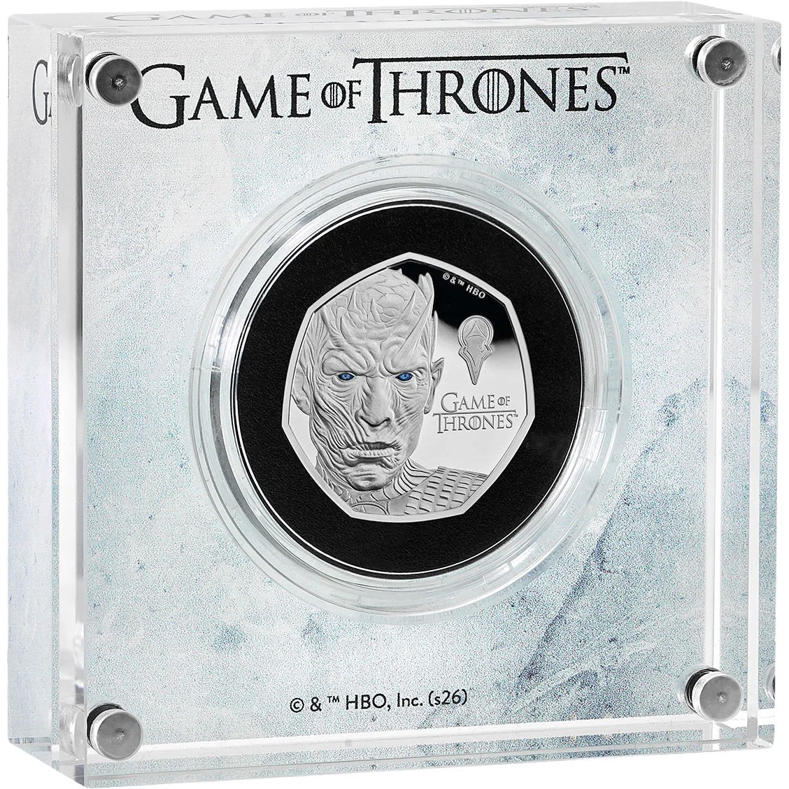 Game Of Thrones (Ice) 2026 UK 50p Silver Proof Colour Coin Case