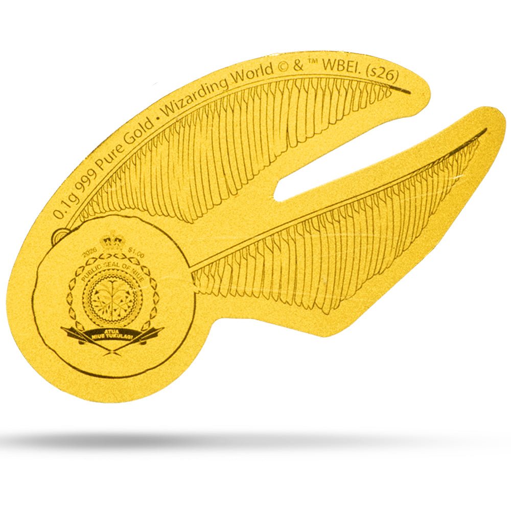 HARRY POTTER™ - The Golden Snitch 0.1g Gold Collectible Coin Obverse