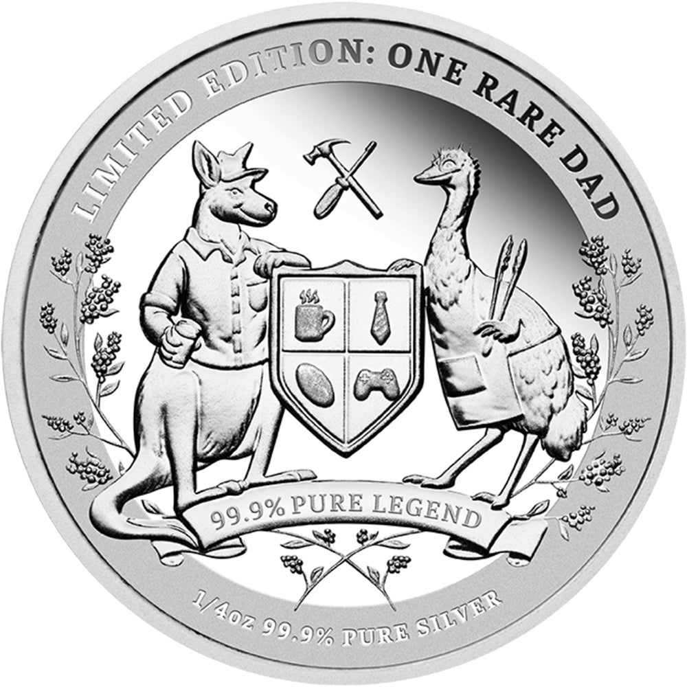 Koala-Ty Dads Club 1/4oz Silver Official Member Medallion Obverse