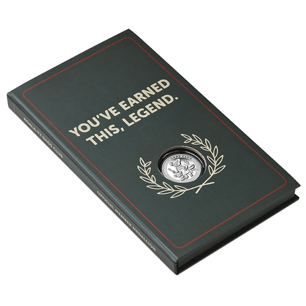 Koala-Ty Dads Club 1/4oz Silver Official Member Medallion Card