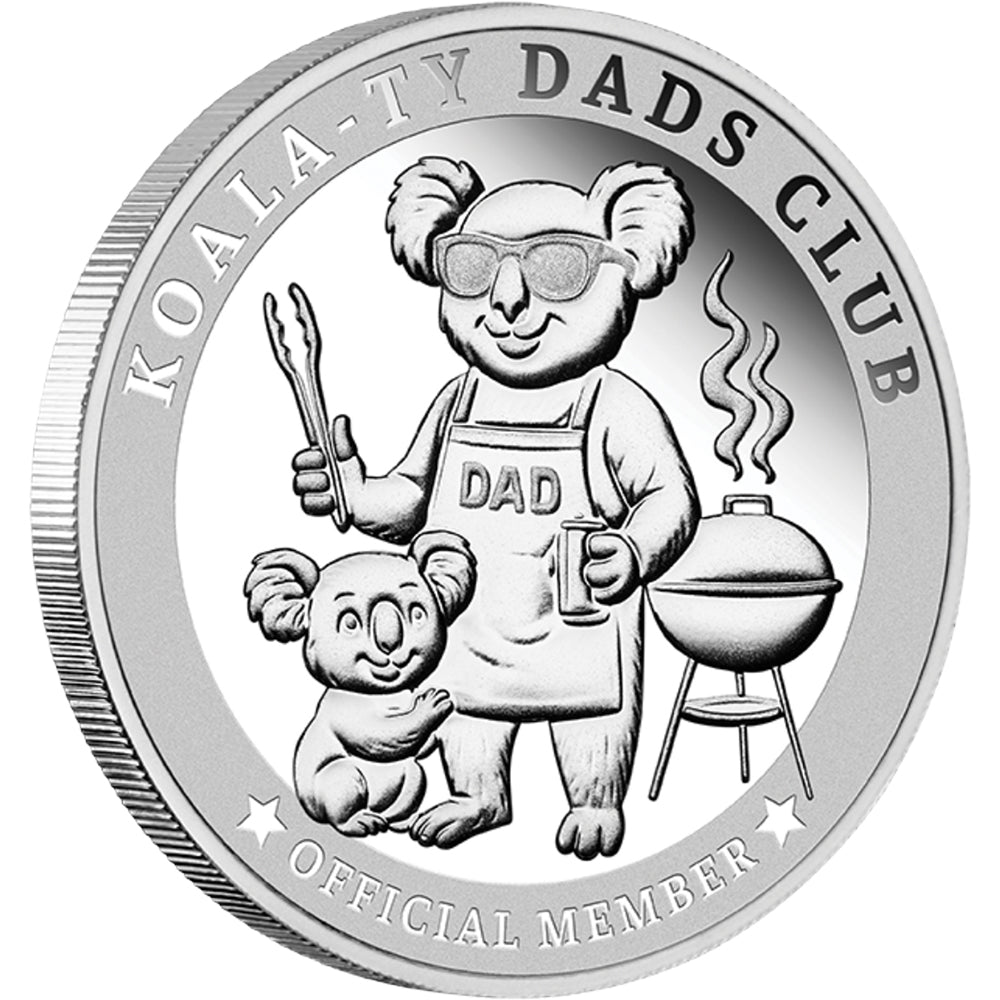 Koala-Ty Dads Club 1/4oz Silver Official Member Medallion