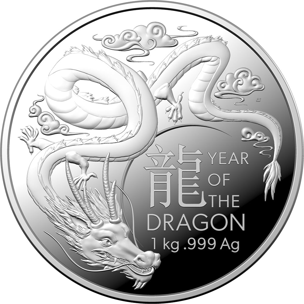 2024 $30 Lunar Year Of The Dragon 1kg Silver Proof Coin