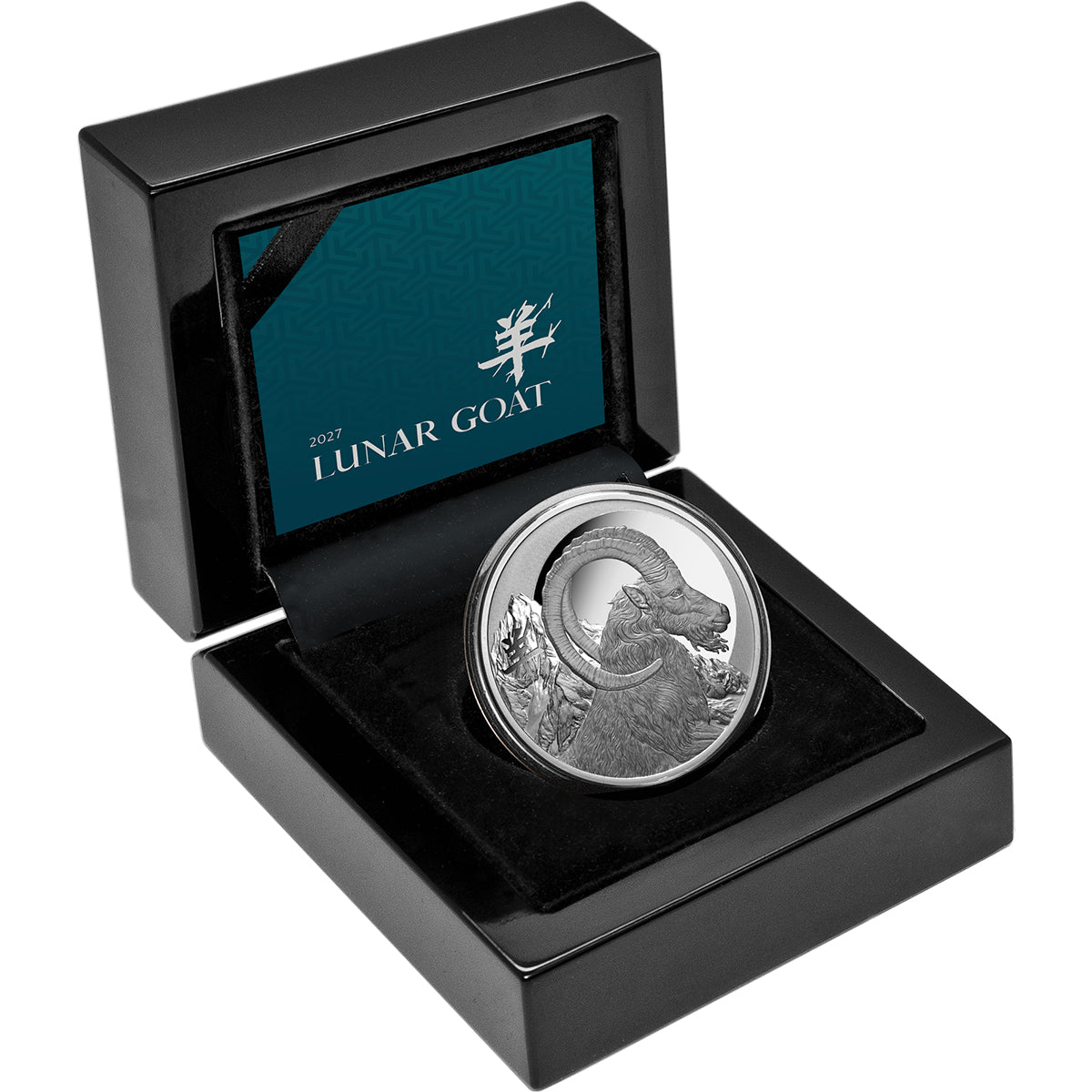 Lunar Year Of The Goat 2027 $1 1oz Silver Proof Coin Case