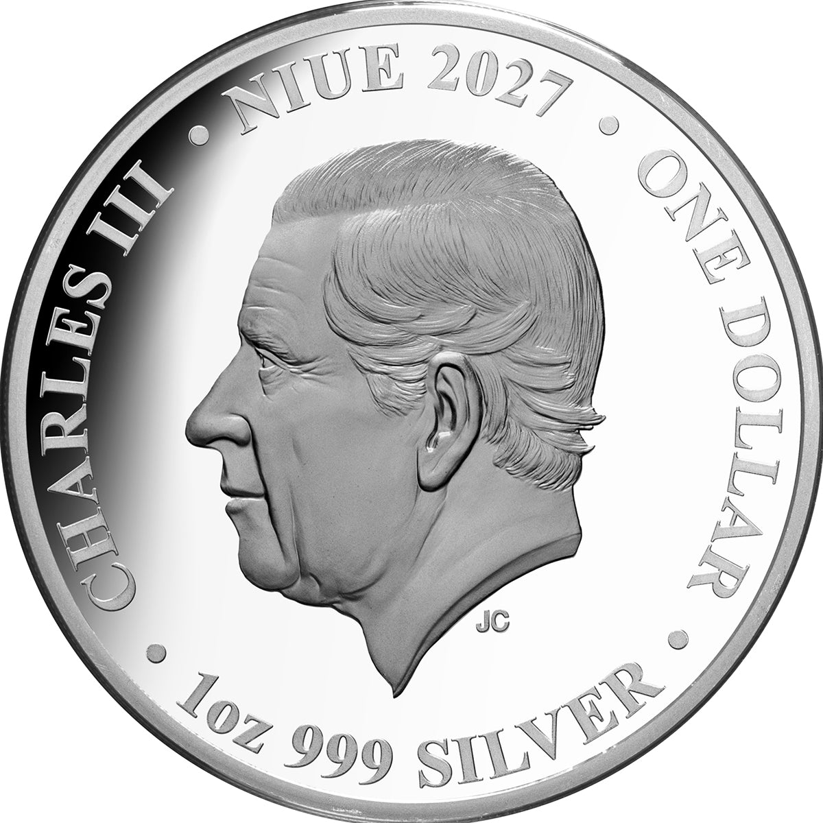 Lunar Year Of The Goat 2027 $1 1oz Silver Proof Coin Obverse