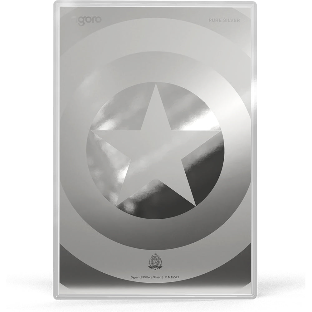 Marvel - Captain America: American Hero 5g Silver Collectible Foil Obverse