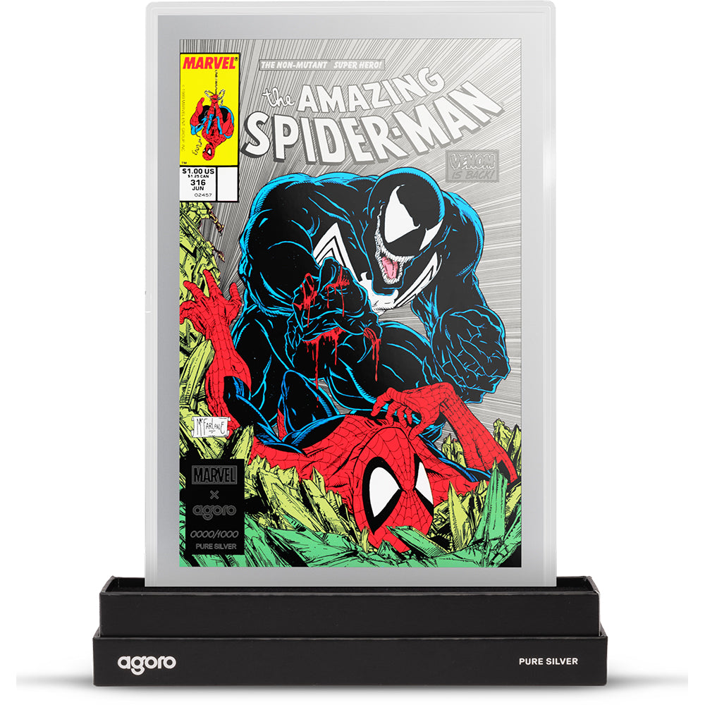 Marvel - The Amazing Spiderman #316: Venom Unleashed 1oz Silver COMIX Foil Stand