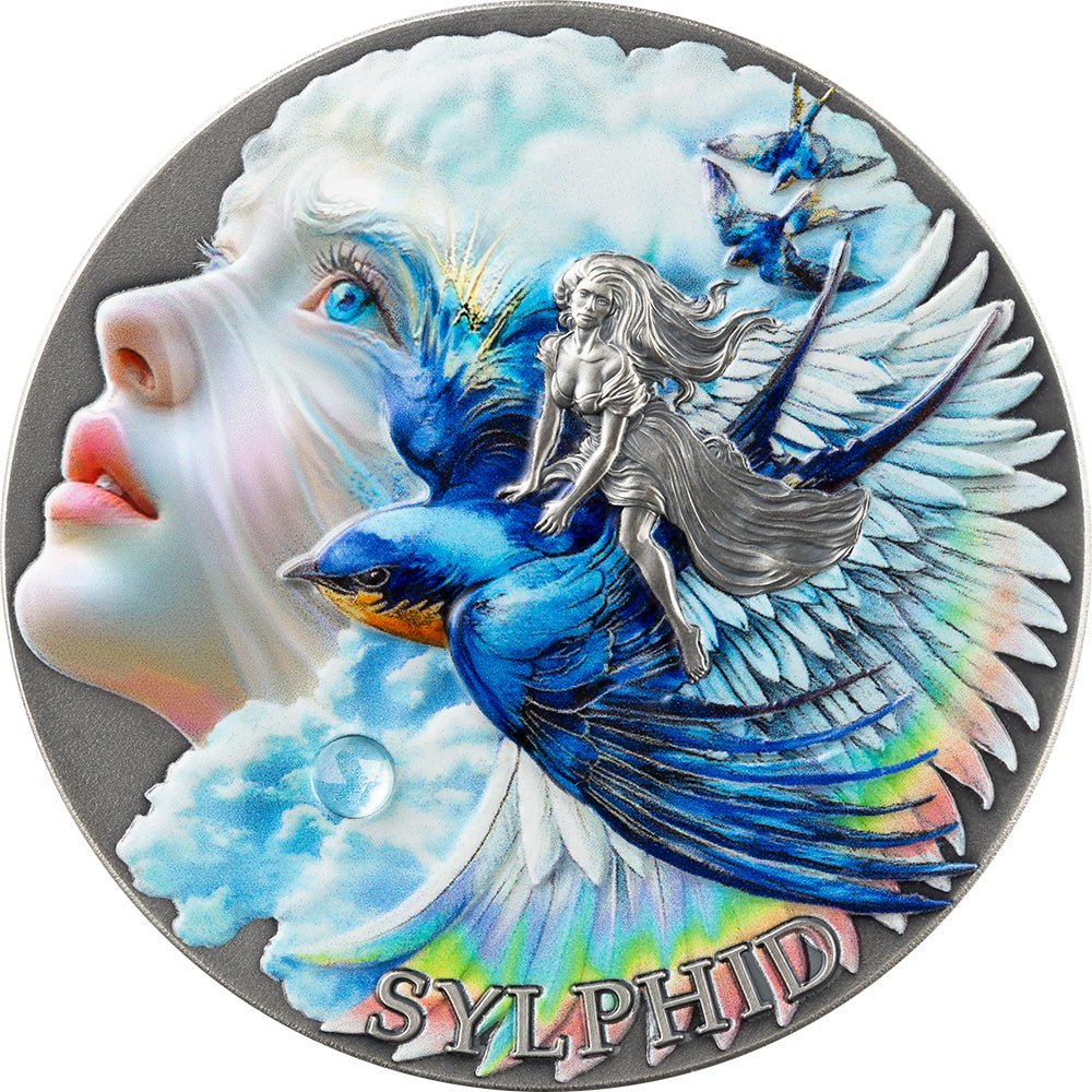 Nature Spirits - Sylphid 2oz Silver Antique Coin