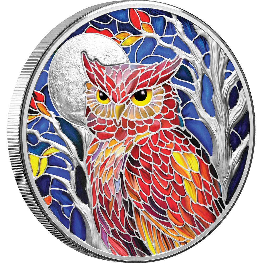 Nature's Window - Majestic Owl 2026 Colour 2oz Silver Proof Coin