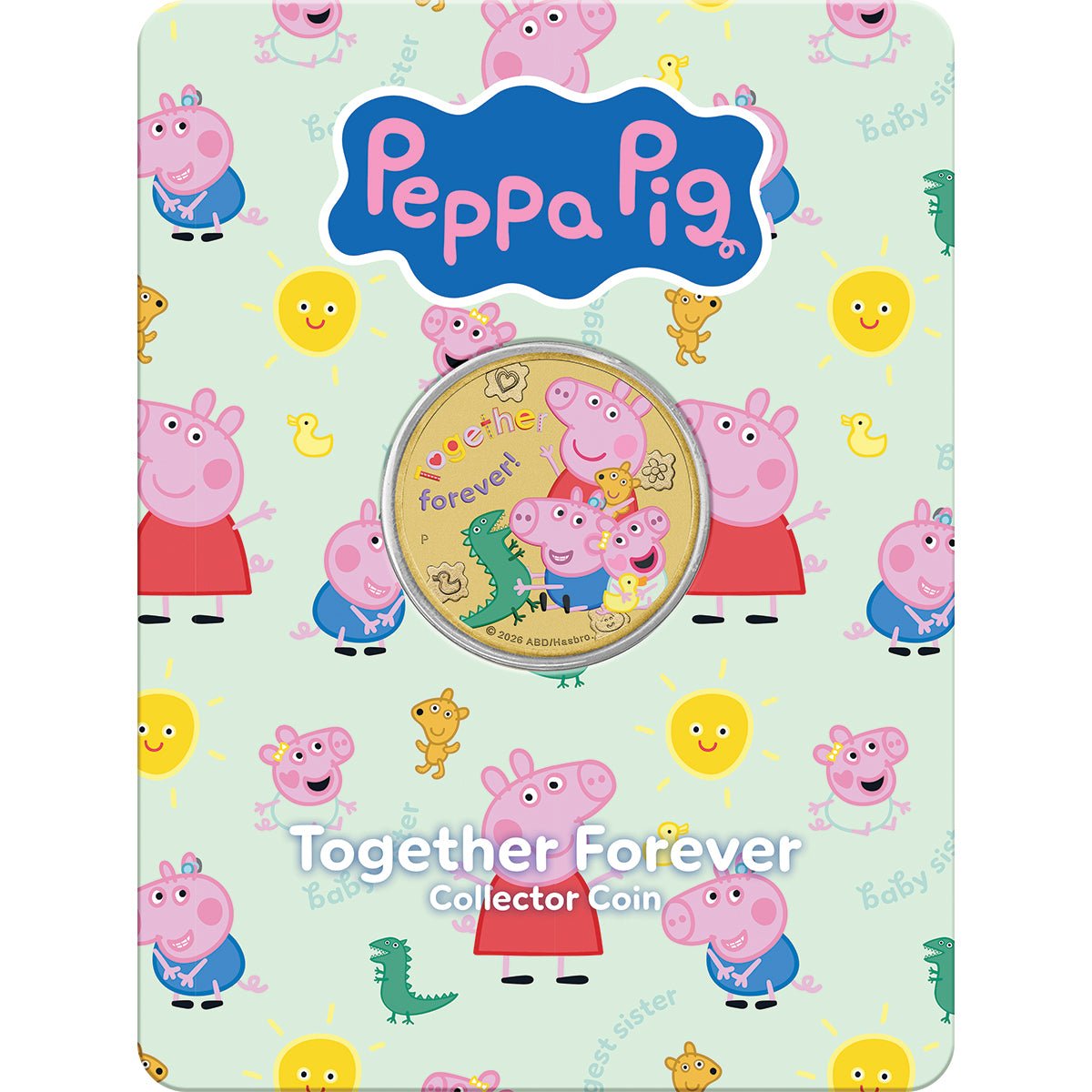 Peppa Pig - Together Forever 2026 Collector Coin In Card