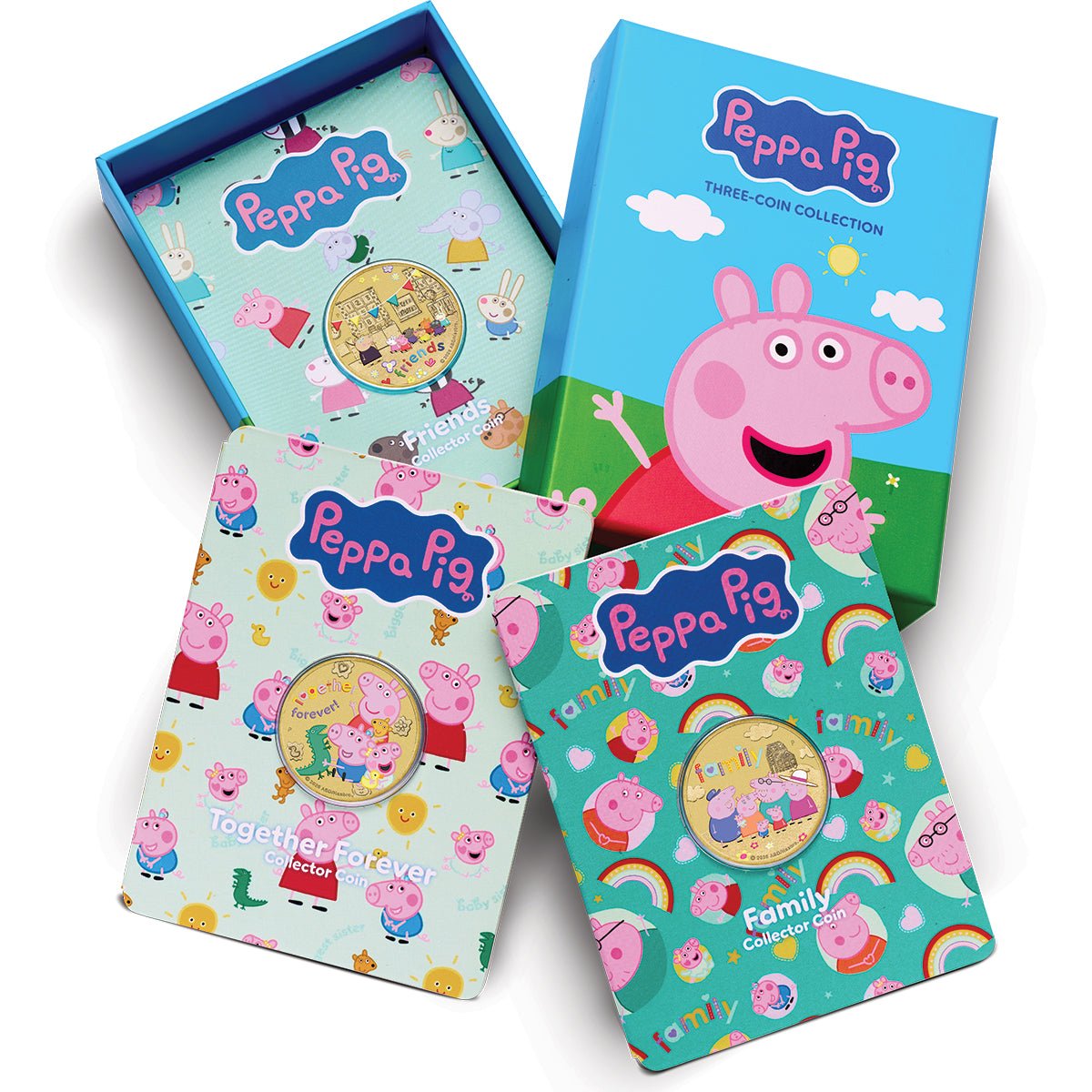Peppa Pig 2026 Collector Coins In Cards - Three-Coin Set Packaging