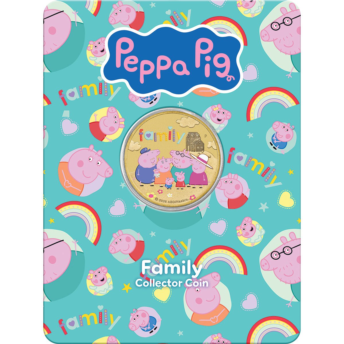 Peppa Pig - Family 2026 Collector Coin In Card