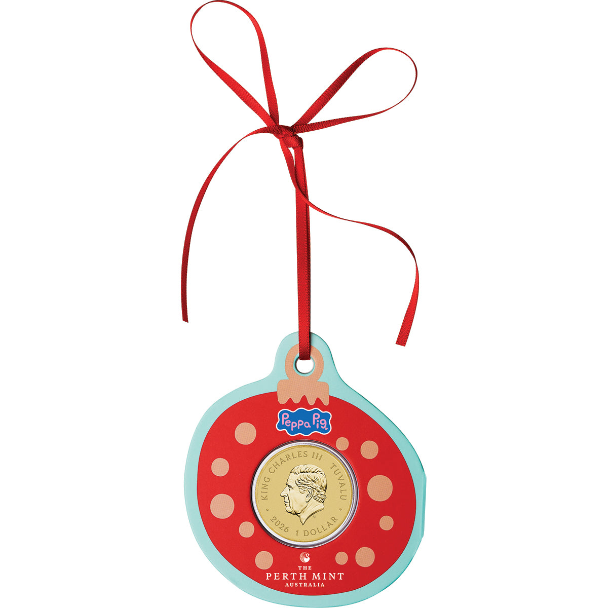 Peppa Pig - Merry Christmas 2026 Collector Coin In Card Decoration Back