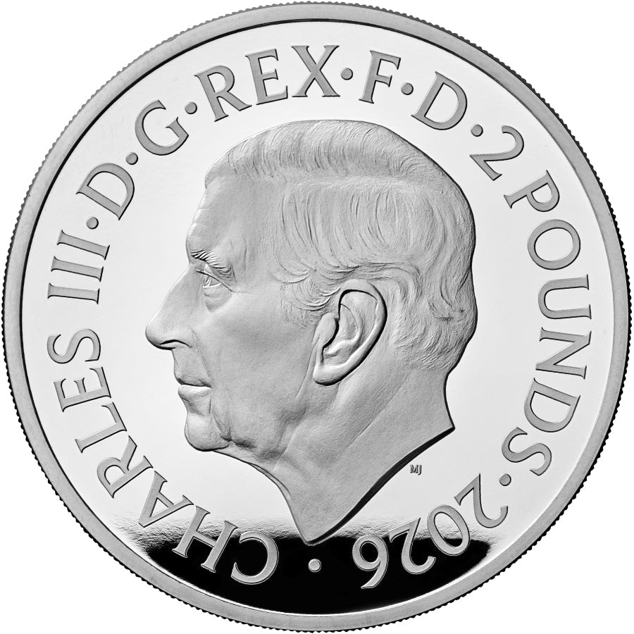 Pink Floyd 2026 UK 1oz Silver Proof Colour Coin Obverse