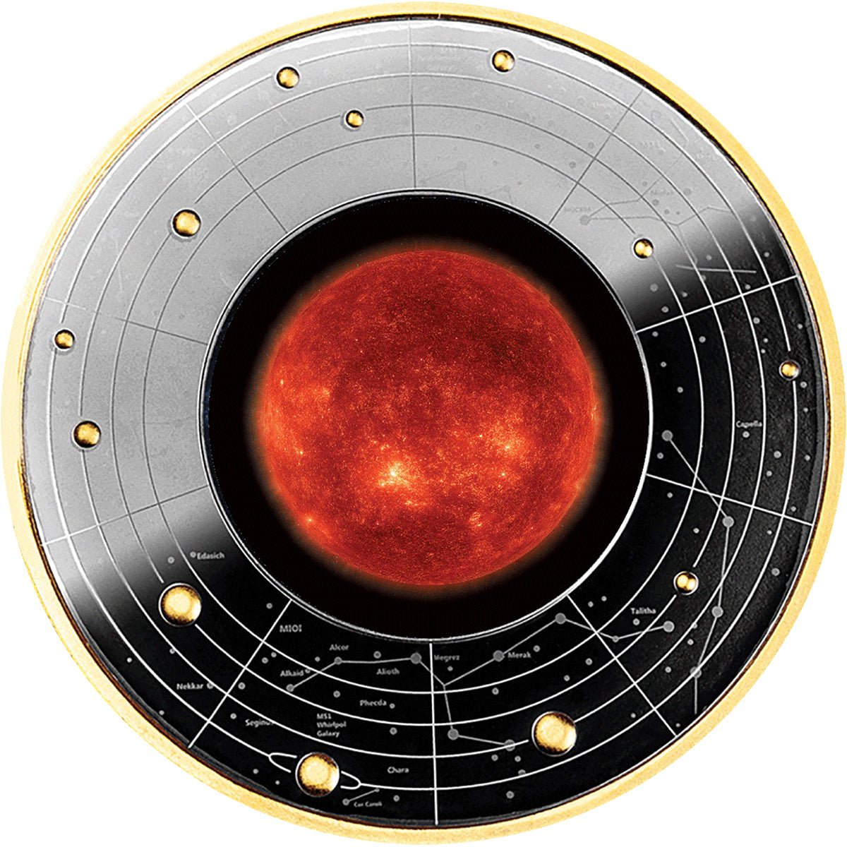 Red Giant - Life Cycle Of Stars Silver Black Proof Coin