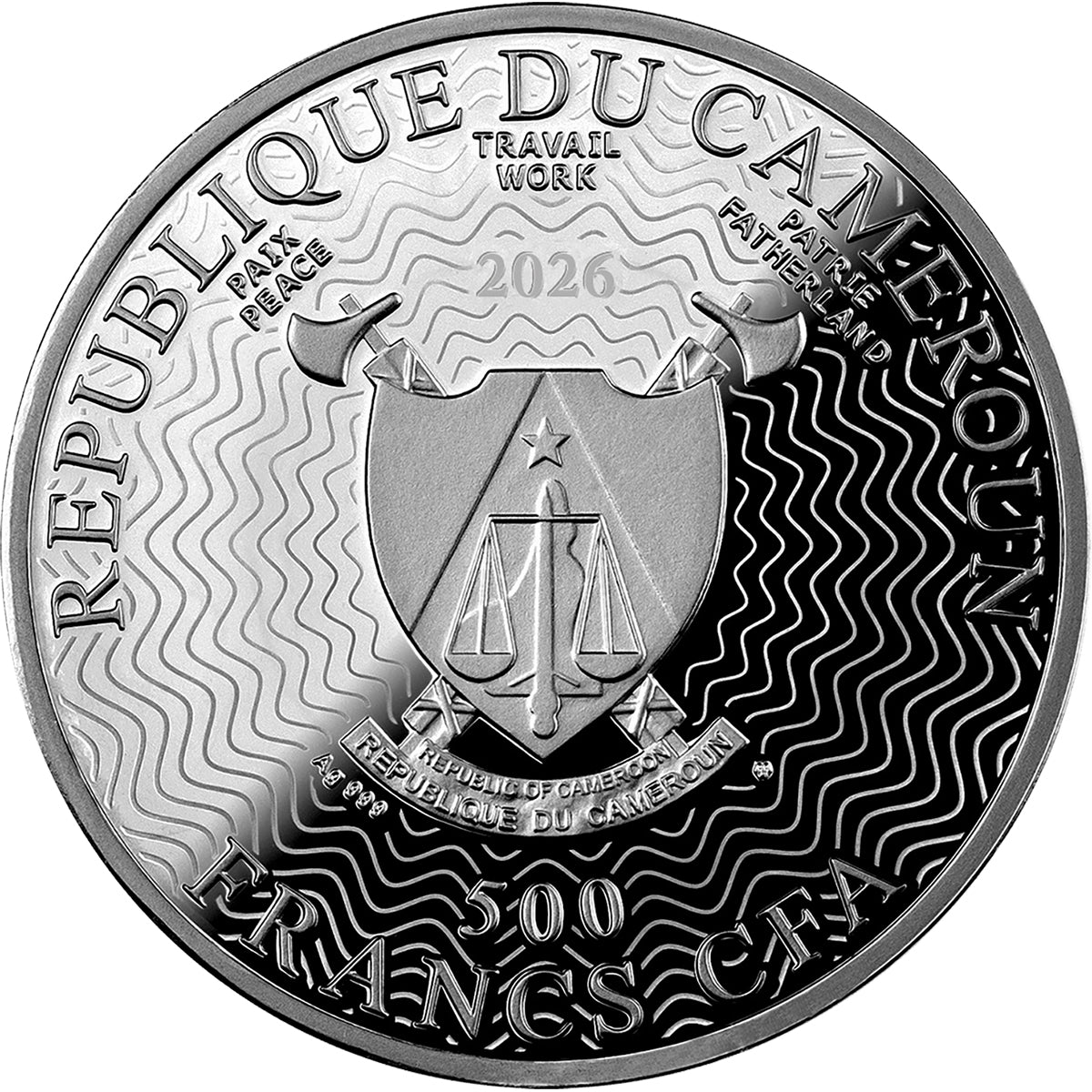 Red Giant - Life Cycle Of Stars Silver Black Proof Coin Obverse