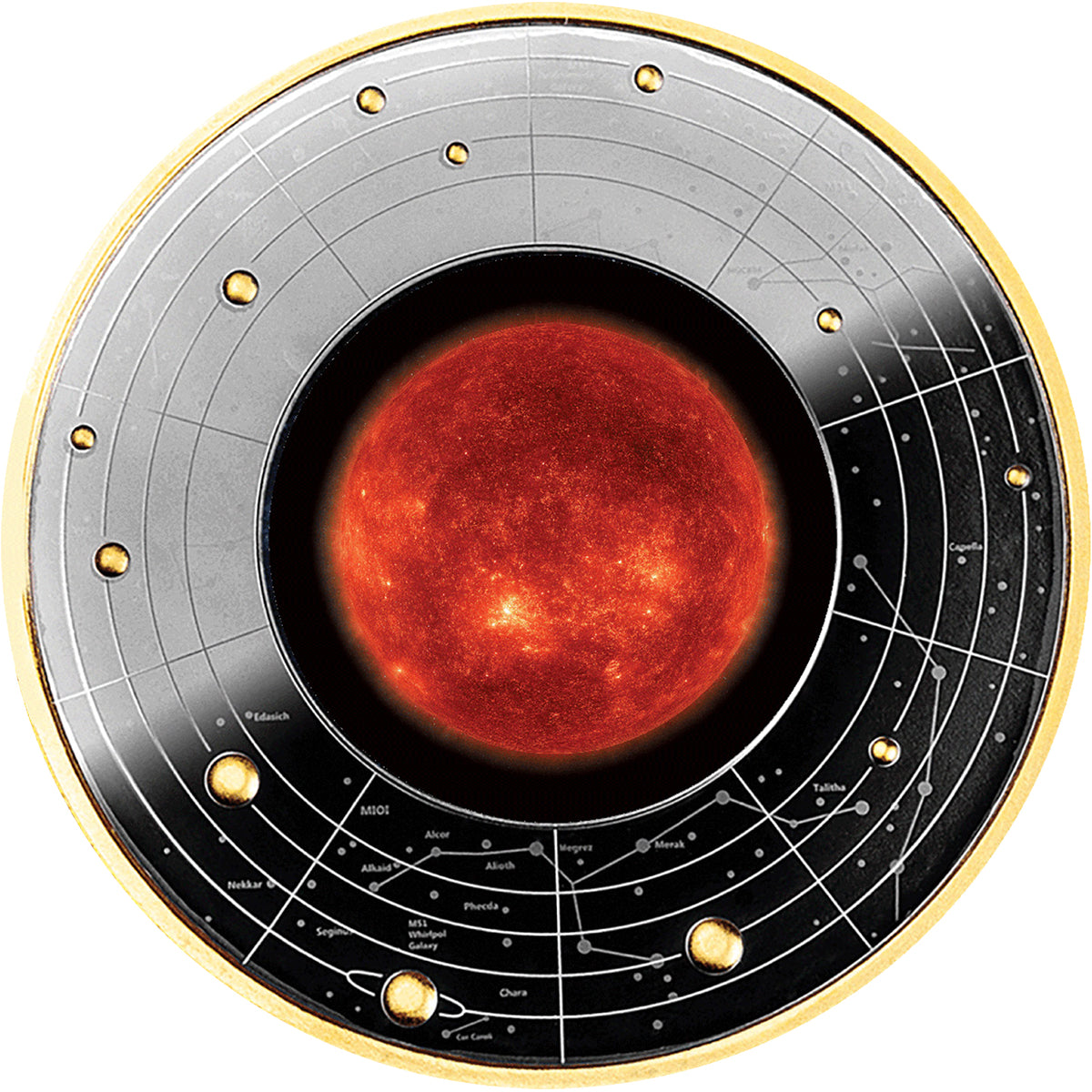 Red Giant - Life Cycle Of Stars Silver Black Proof Coin