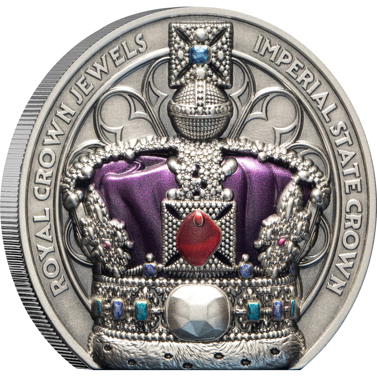 Royal Crown Jewels 2026 $5 Imperial State Crown Ultra High Relief 2oz Silver Antique Coin