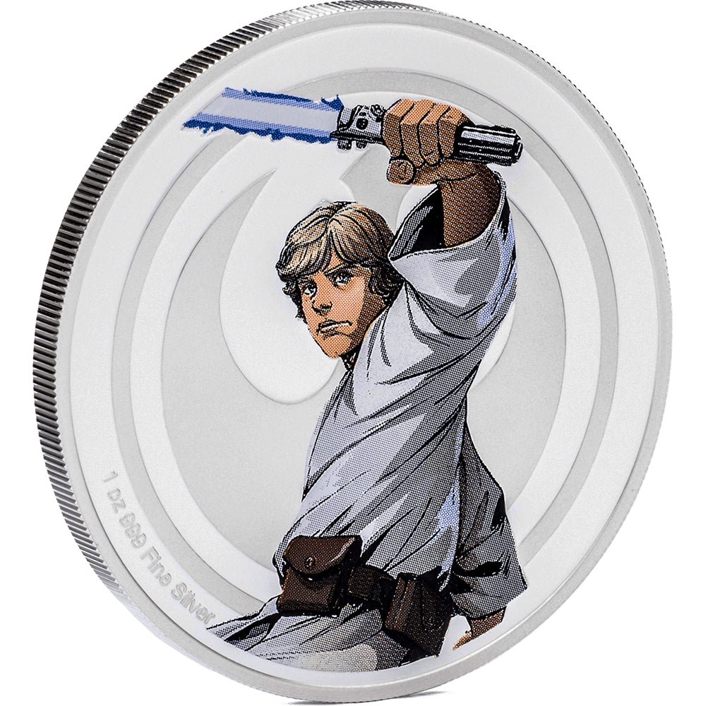 Star Wars - Luke Skywalker VS Darth Vader 1oz Silver Medallion - Direct Coins
