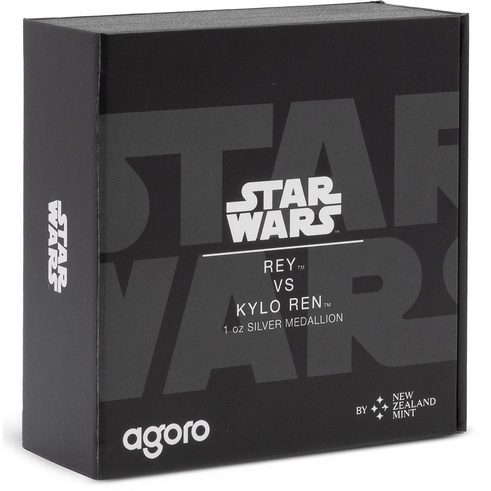 Star Wars - Rey VS Kylo Ren 1oz Silver Medallion - Direct Coins