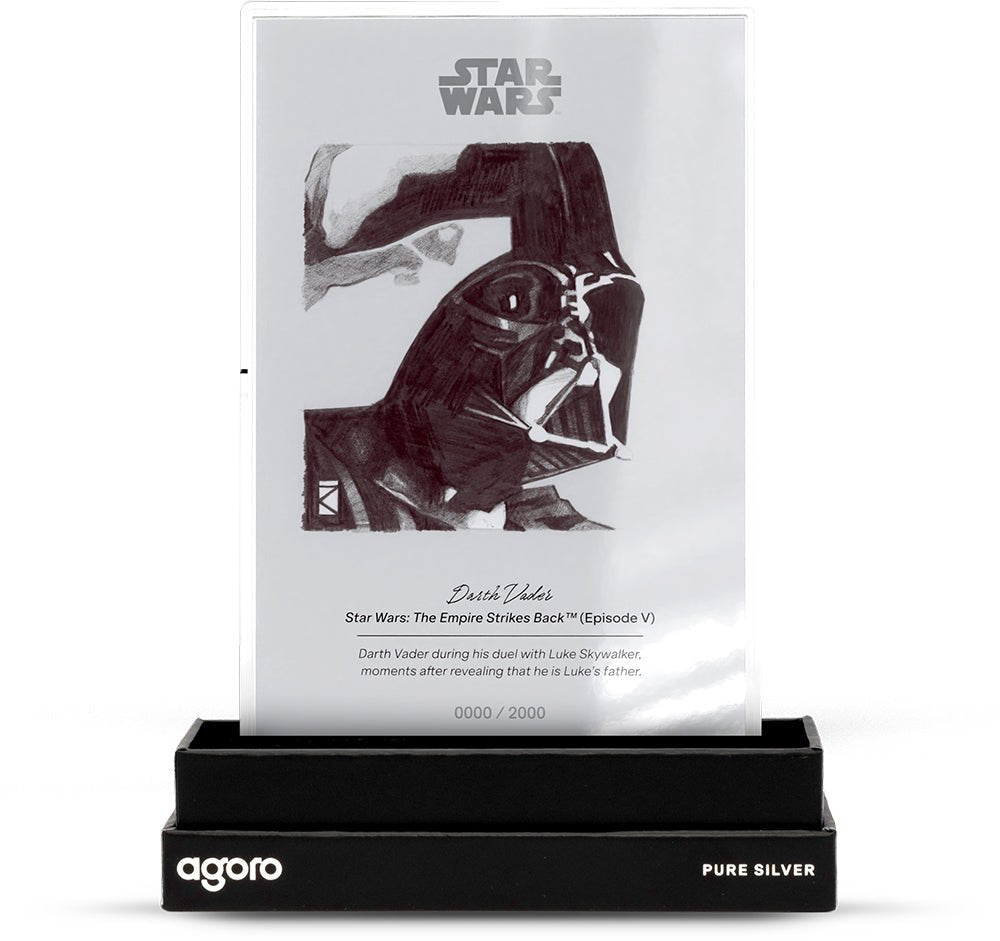 Star Wars™ Sketch Art - Darth Vader™ 5g Silver Collectible Foil Stand