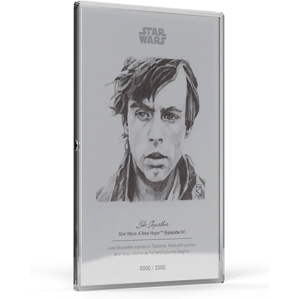 Star Wars™ Sketch Art - Luke Skywalker™ 5g Silver Collectible Foil