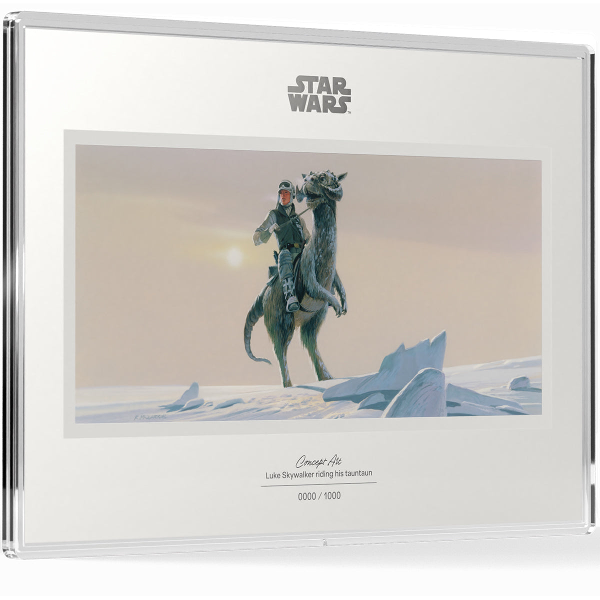 Star Wars™ Concept Art - Luke Skywalker™ Riding His Tauntaun™ 20g Silver Collectible Foil Angle