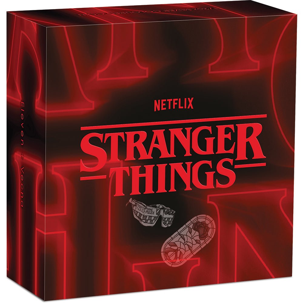 Stranger Things - Eleven and Vecna 2026 1/2oz Silver Coloured Coin Shipper