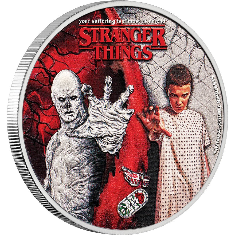 Stranger Things - Eleven and Vecna 2026 1/2oz Silver Coloured Coin
