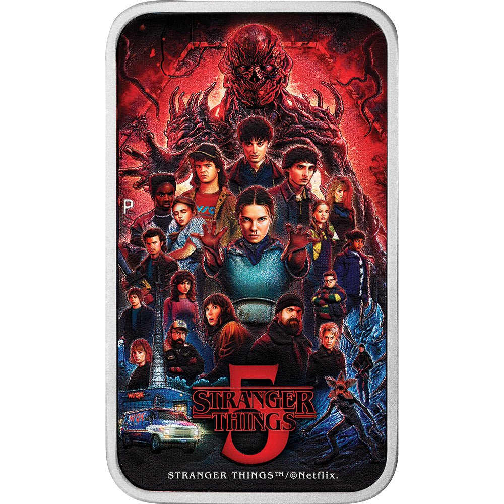 Stranger Things - Season 5 2026 1oz Silver Coloured Rectangular Coin Reverse
