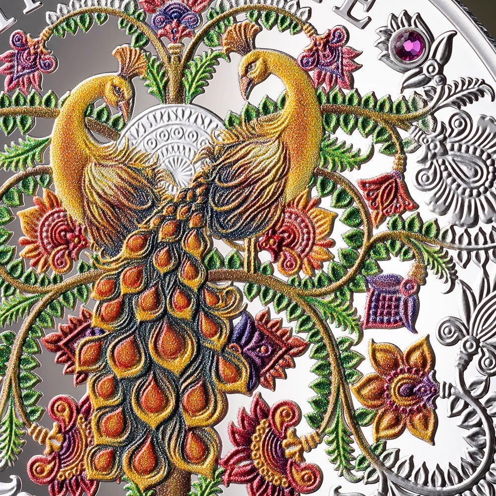 Summer Tree of Life 2oz Silver Proof Coin Detail