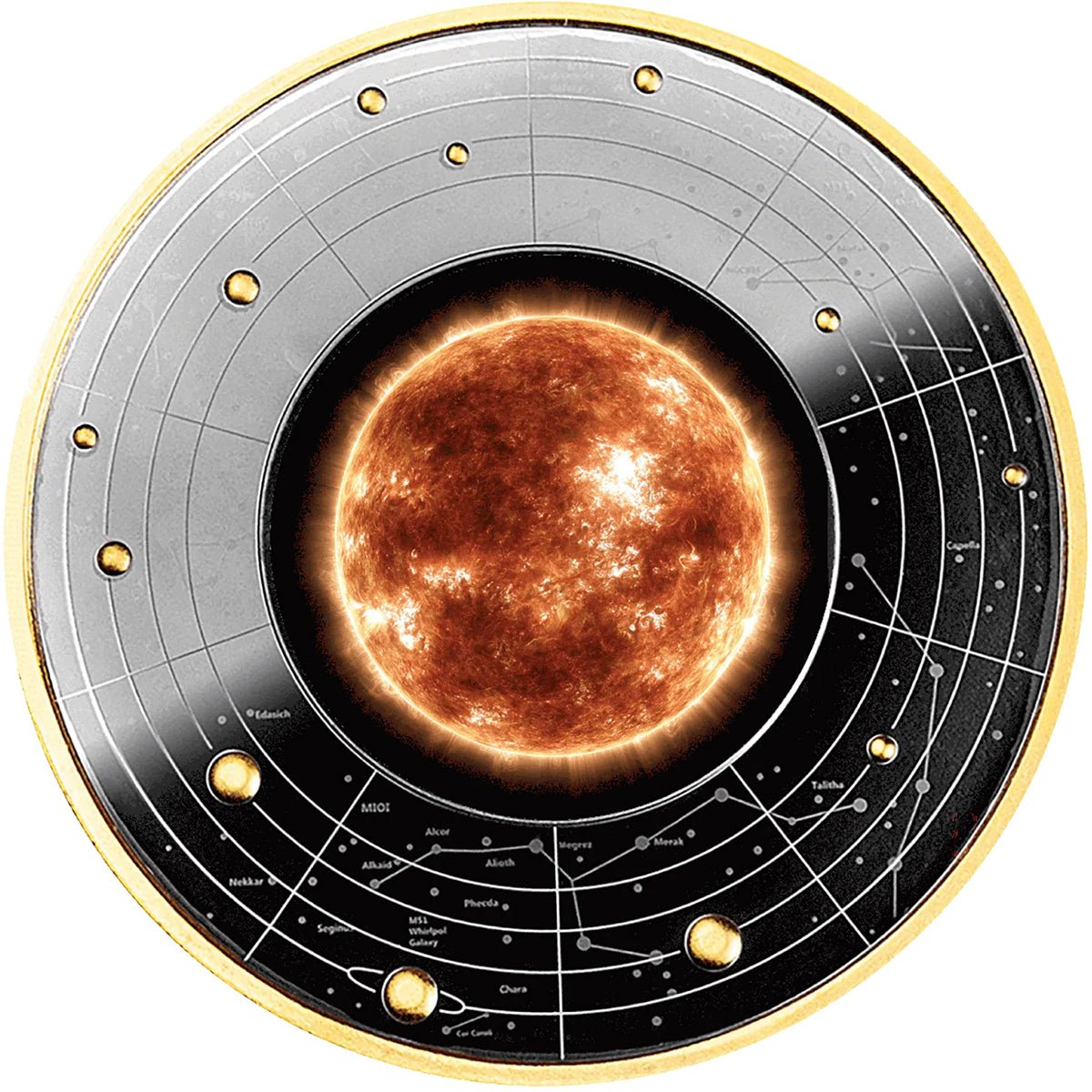 Sun-Like Star - Life Cycle Of Stars Silver Black Proof Coin
