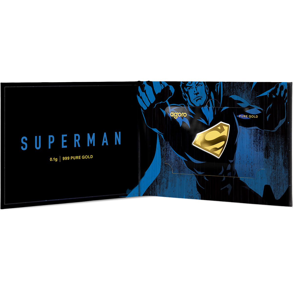 Superman's Emblem 0.1 g Gold Collectible Coin Folder