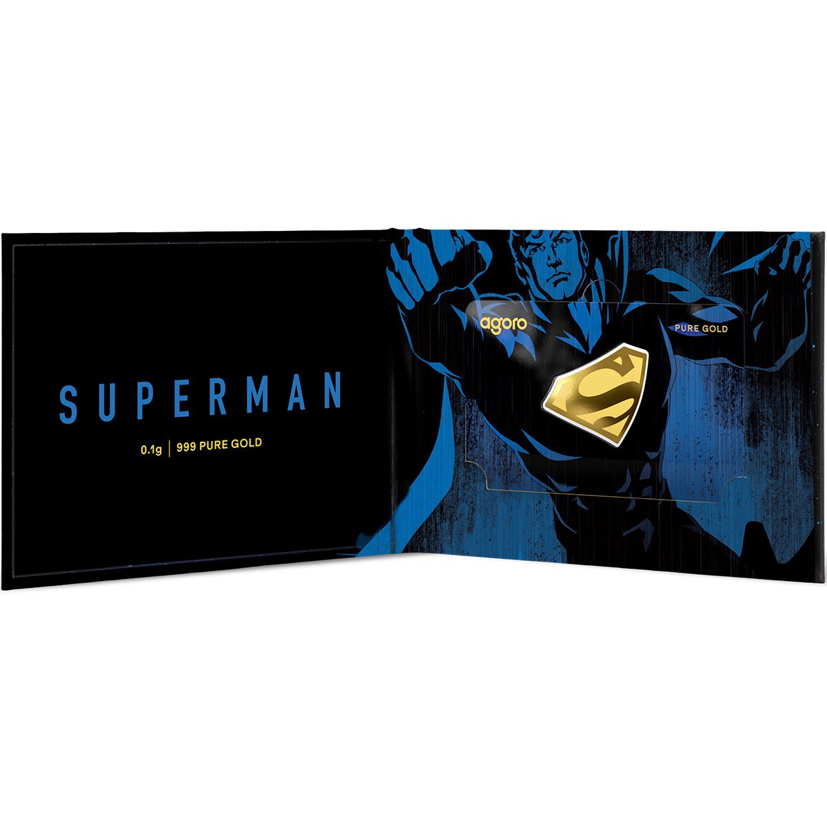 Superman's Emblem 0.1 g Gold Collectible Coin Folder