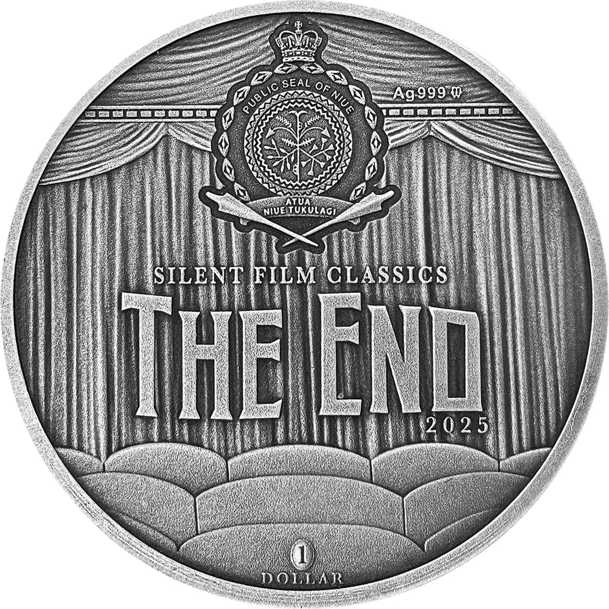 The Kid - Silent Film Classics 1oz Silver Antique Coin Obverse