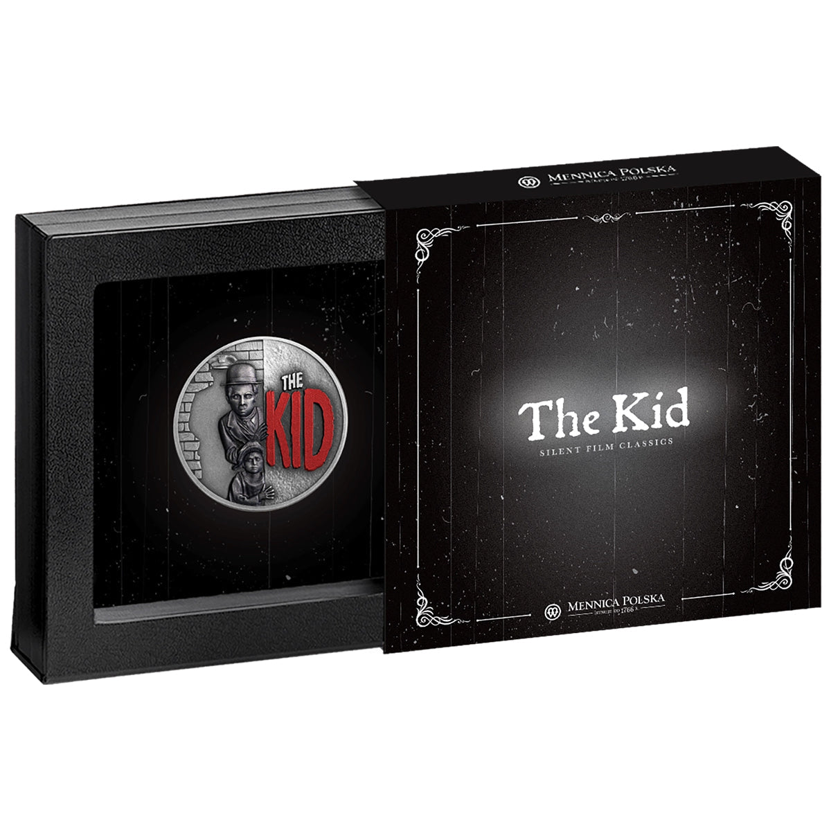 The Kid - Silent Film Classics 1oz Silver Antique Coin Shipper