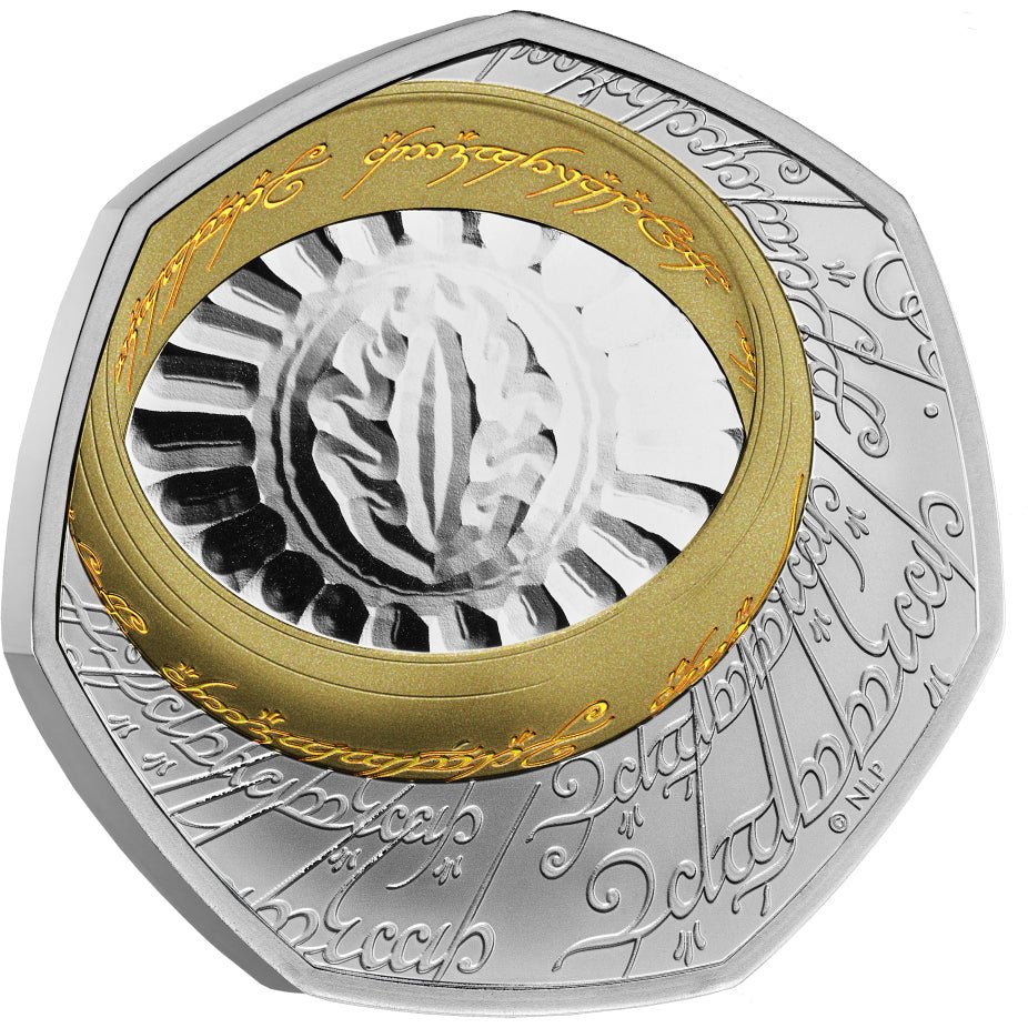 The Lord Of The Rings 2026 UK 50p Silver Proof Colour Coin
