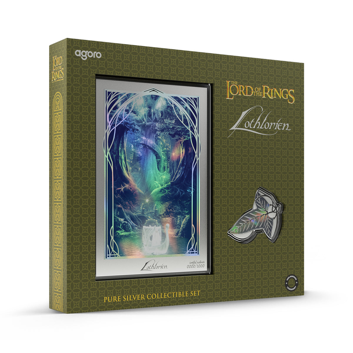 THE LORD OF THE RINGS™ - Lothlorien Collectible 1/2oz Silver Coin + 5g Silver Foil Set Shipper