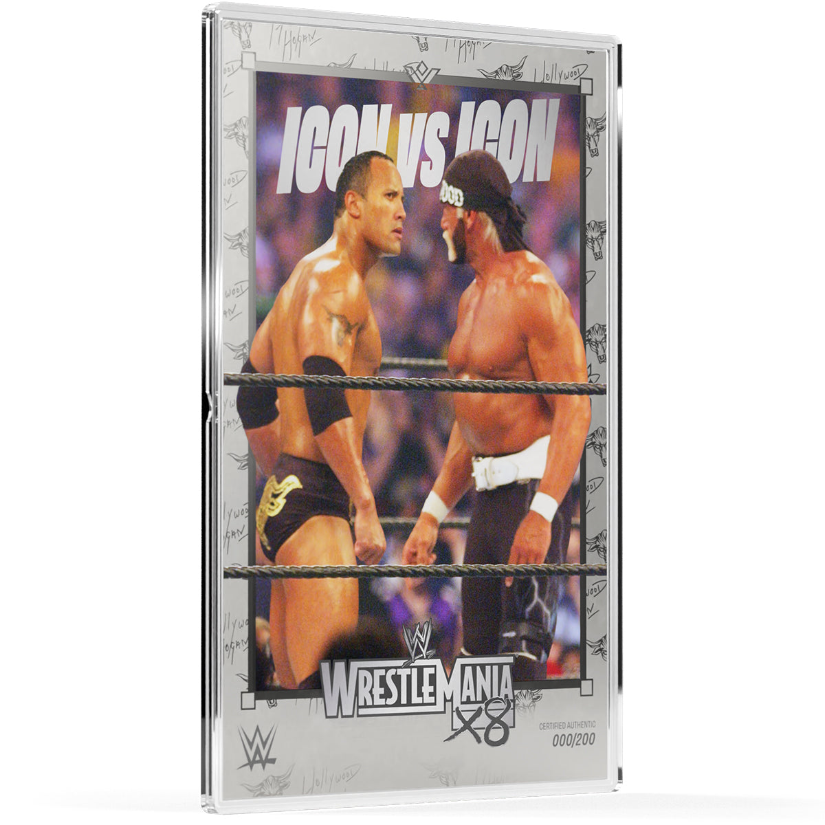 The Stare Down - The Rock vs Hulk Hogan 5g Silver Collectible Foil Chase