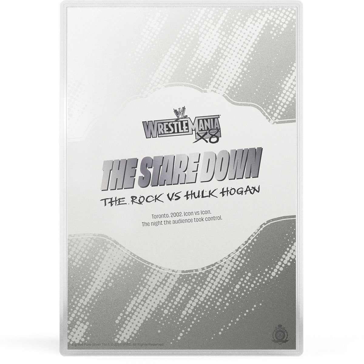 The Stare Down - The Rock vs Hulk Hogan 5g Silver Collectible Foil Obverse