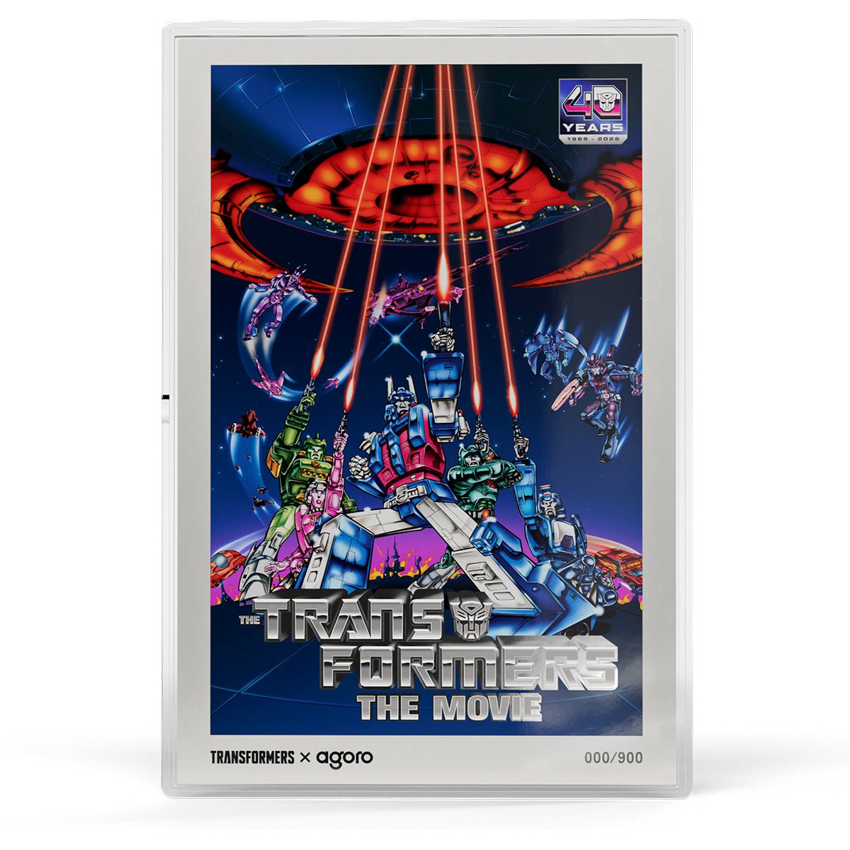 The Transformers: The Movie (1986) Poster 1oz Silver Collectible Foil Reverse