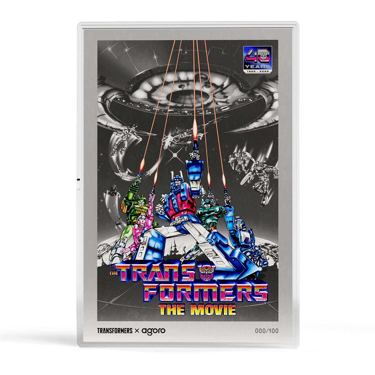 The Transformers: The Movie (1986) Poster 1oz Silver Collectible Foil Chase
