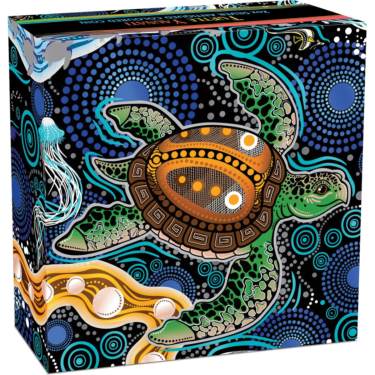 Turtle Yaunati 2026 2oz Silver Antiqued Coloured Coin Shipper