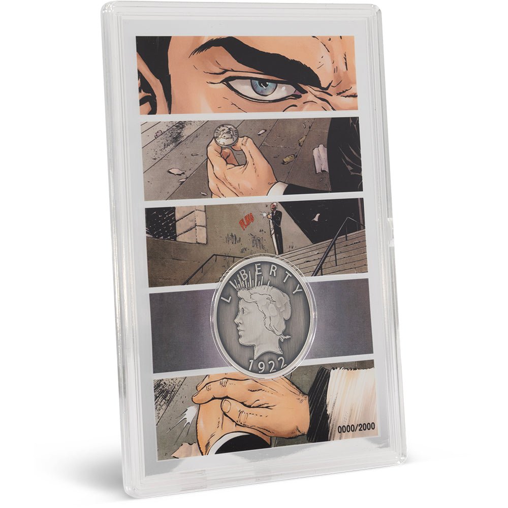 Two-Face's Coin 1/2oz Silver Coin + 5g Silver Foil Set