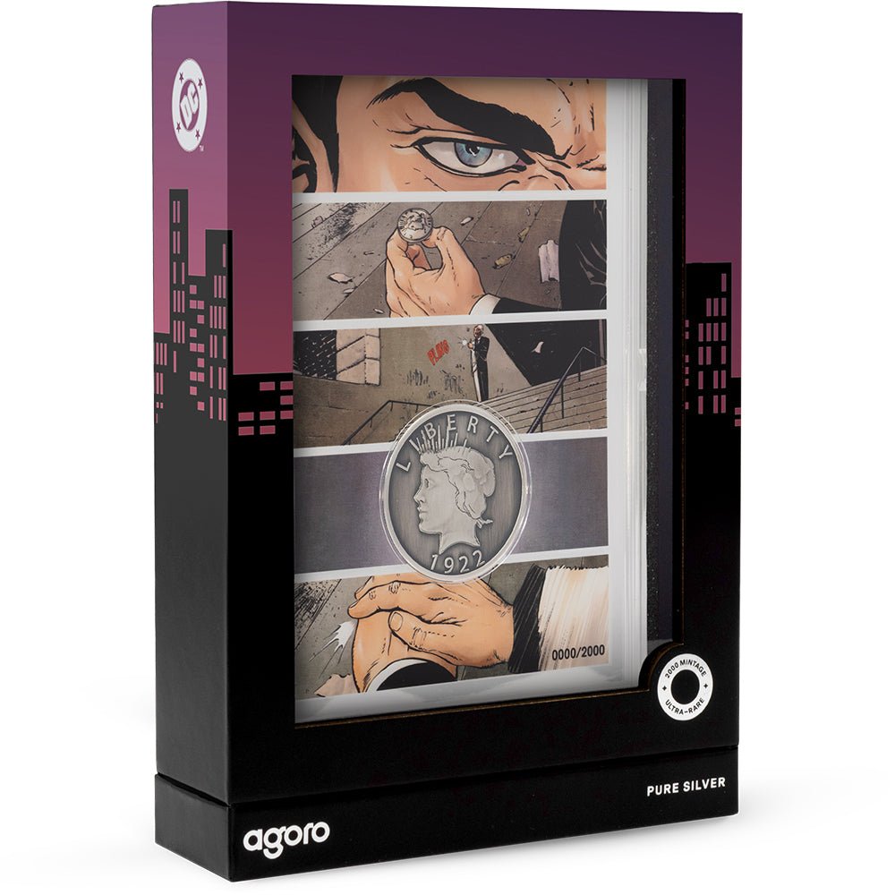 Two-Face's Coin 1/2oz Silver Coin + 5g Silver Foil Set Shipper