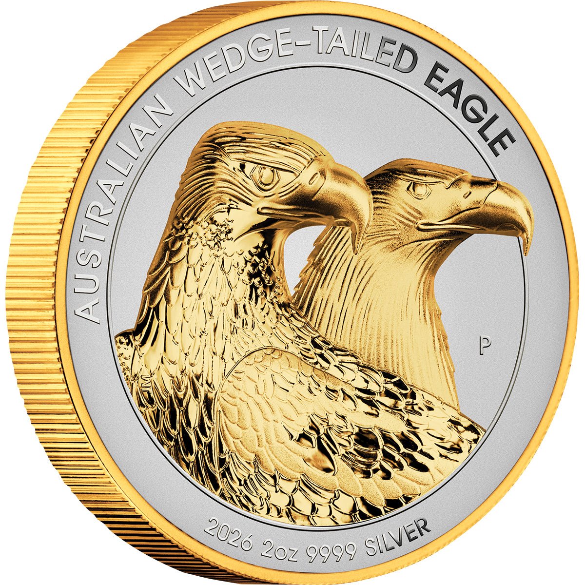 Wedge Tailed Eagle 2026 2oz Silver Enhanced Reverse Proof UHR Gilded Coin