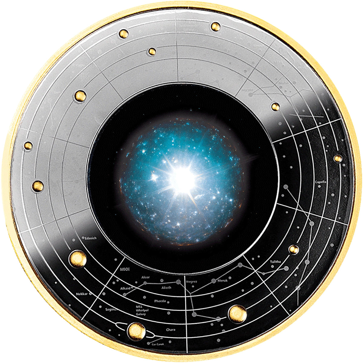 White Dwarf - Life Cycle Of Stars Silver Black Proof Coin