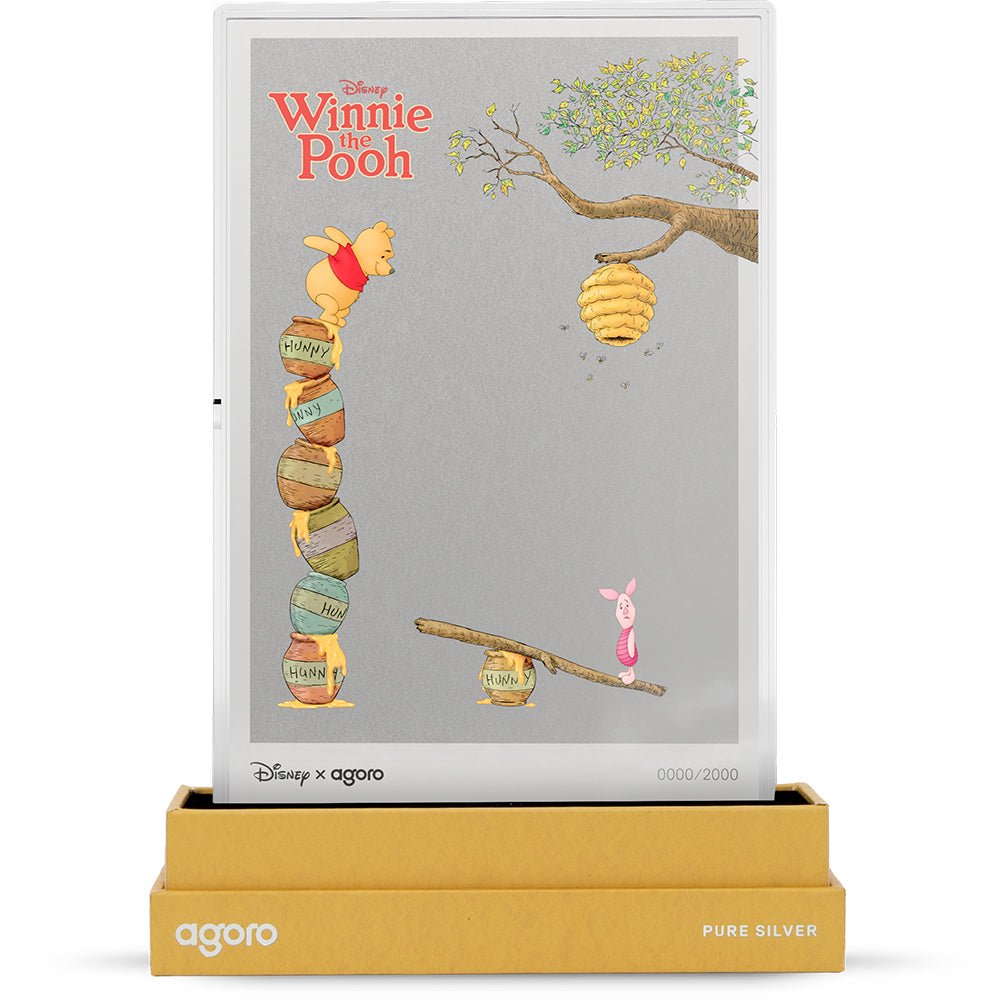 Winnie The Pooh - Winnie & Piglet 5g Silver Collectible Foil Stand